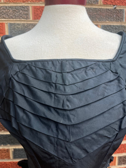 c. 1860s Black Silk Bodice