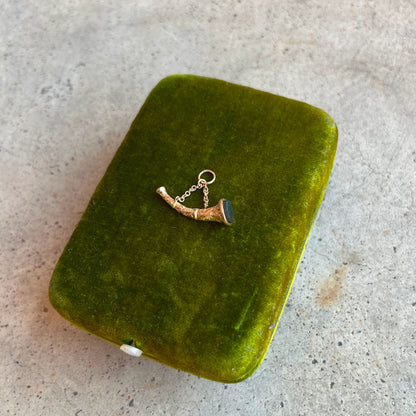 Mid-19th c. Horn Bloodstone Fob
