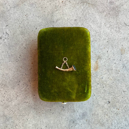 Mid-19th c. Horn Bloodstone Fob