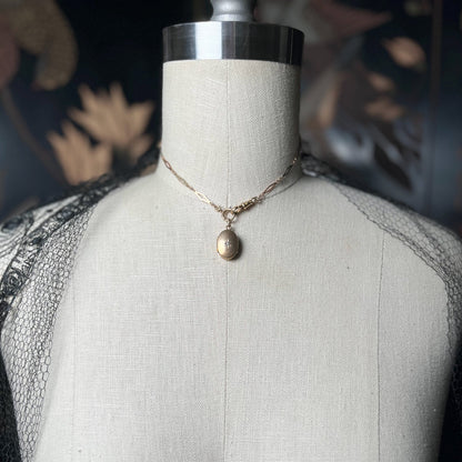 c. 1900s 9k Gold Diamond Star Locket