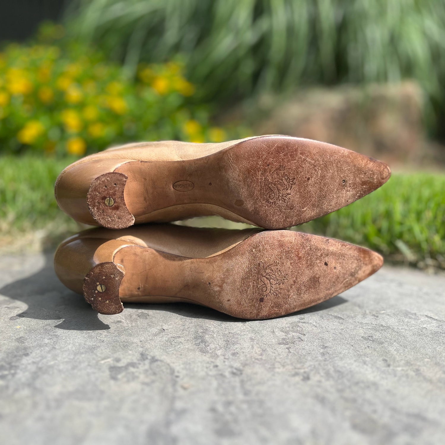 c. 1910s-1920s Tan Louis Heel Boots | Approx Sz 7.5-8