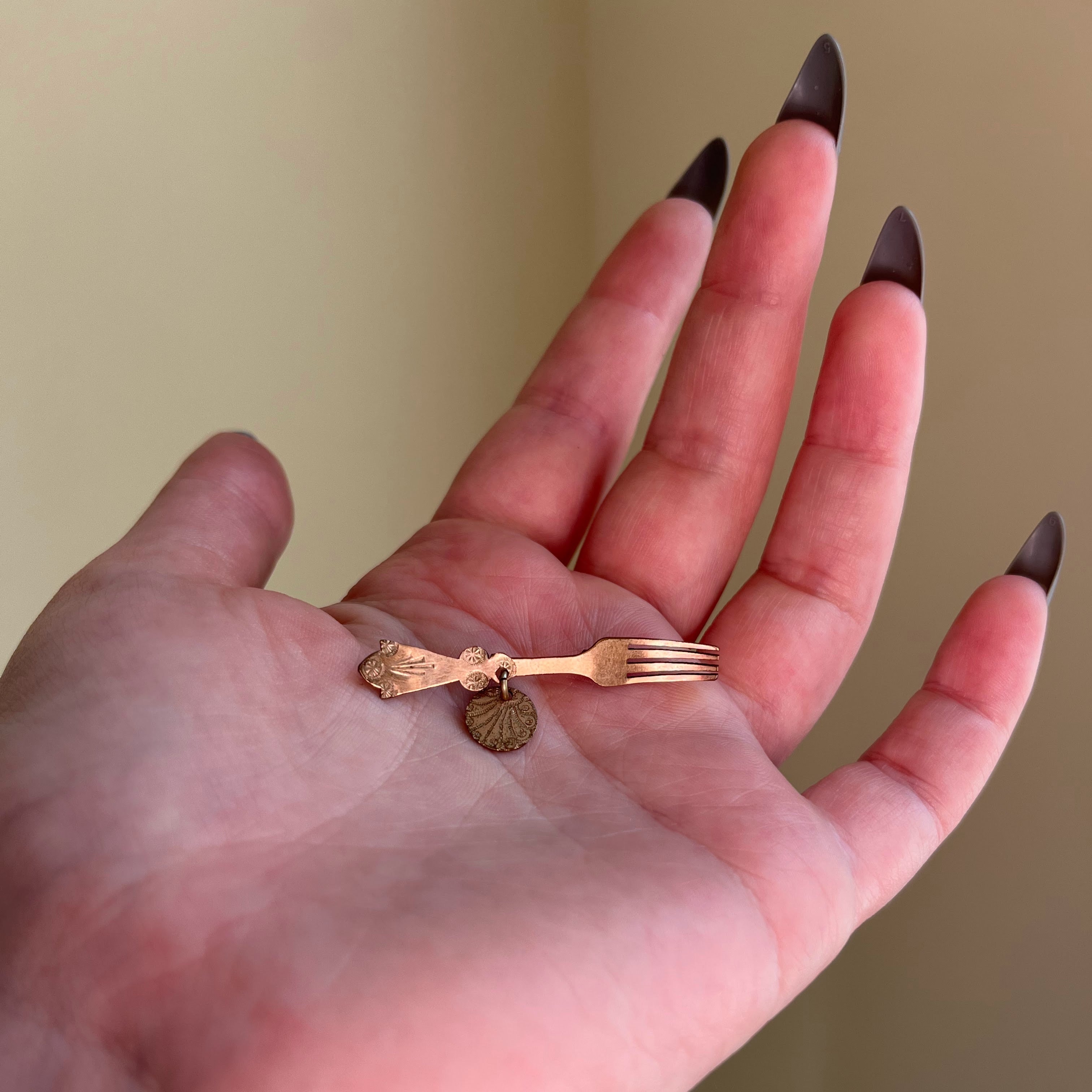 c. 1910s-1920s Fork + Shell Brooch