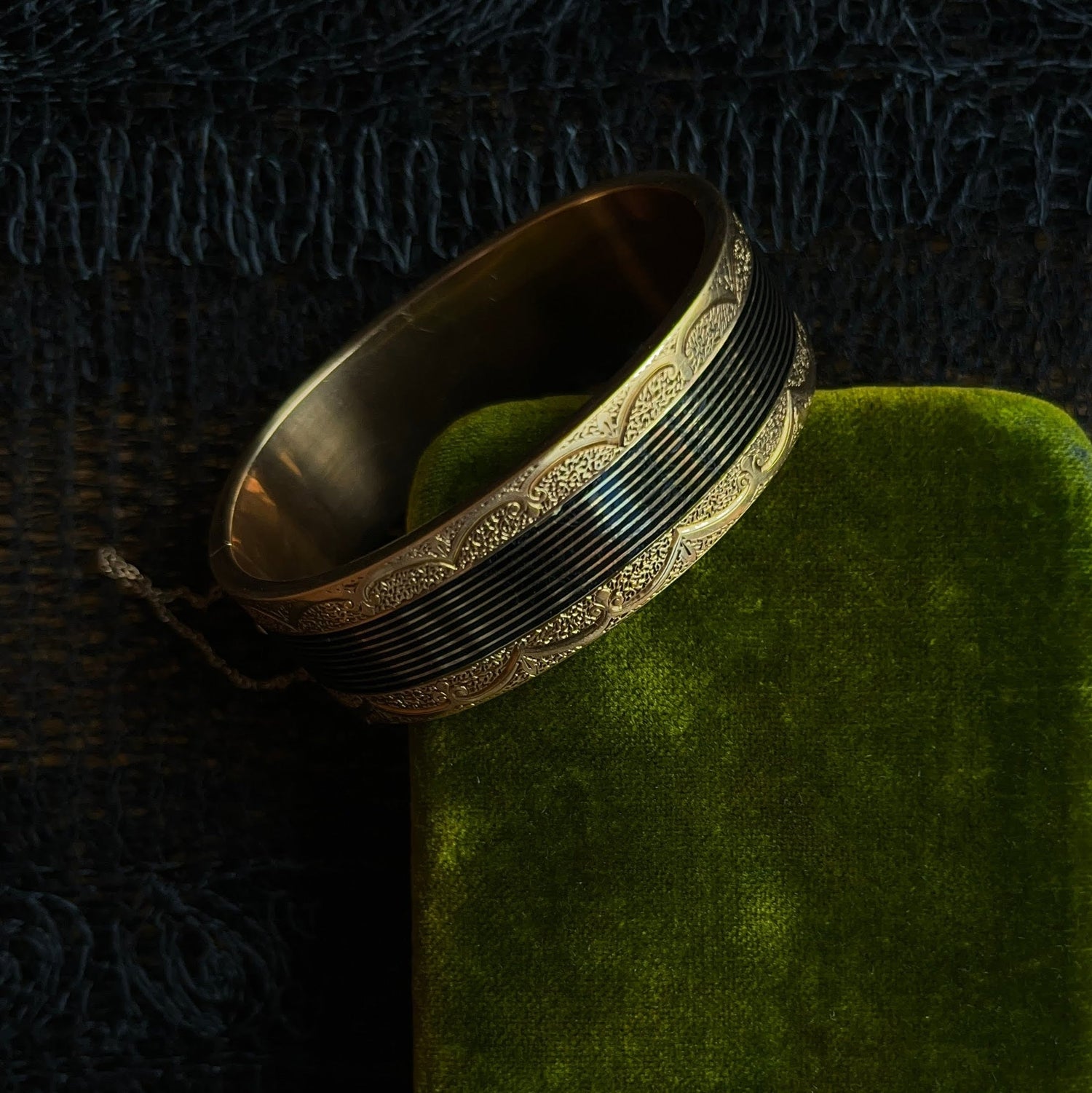 c. 1880s 14k Gold Hinged Cuff Bracelet