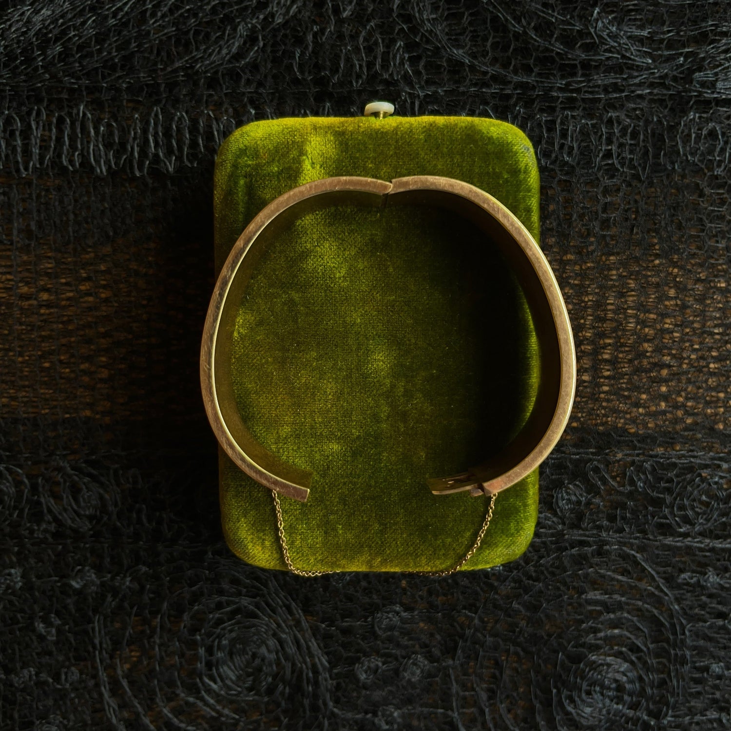 c. 1880s 14k Gold Hinged Cuff Bracelet
