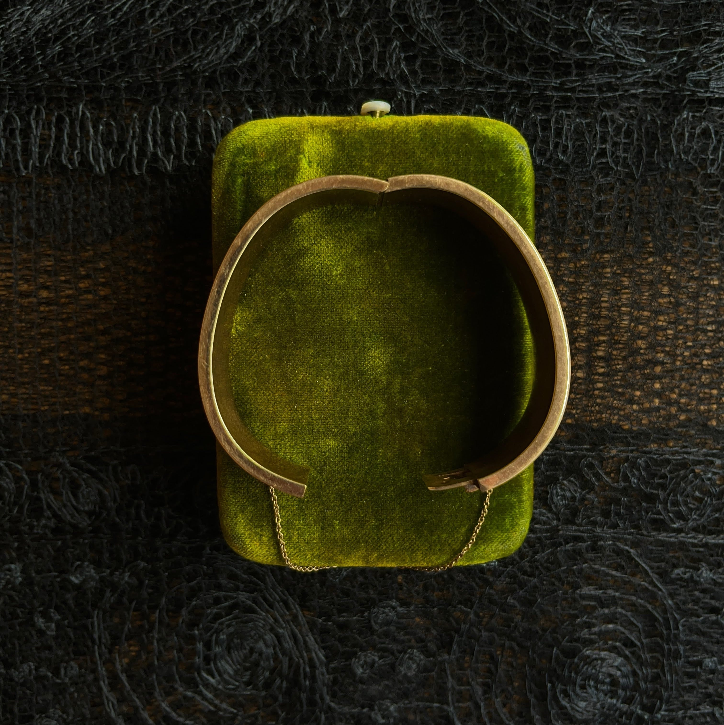 c. 1880s 14k Gold Hinged Cuff Bracelet