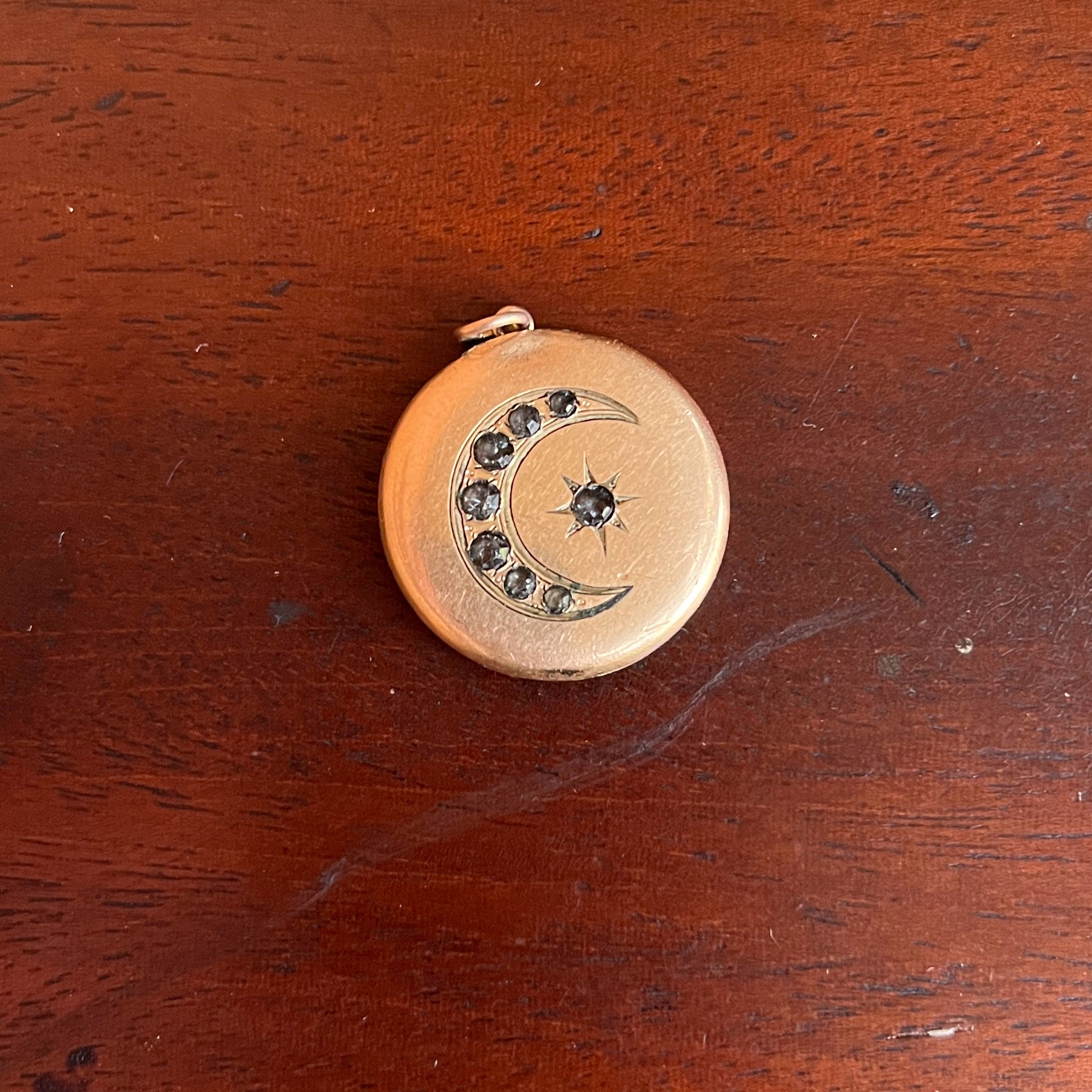 c. 1900s-1910s Celestial Locket | As Is Front Half Only