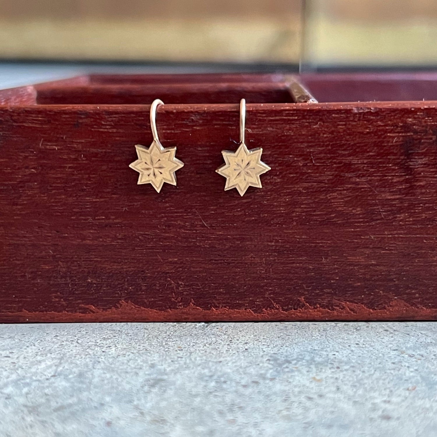 c. 1890s-1900s Star Earrings