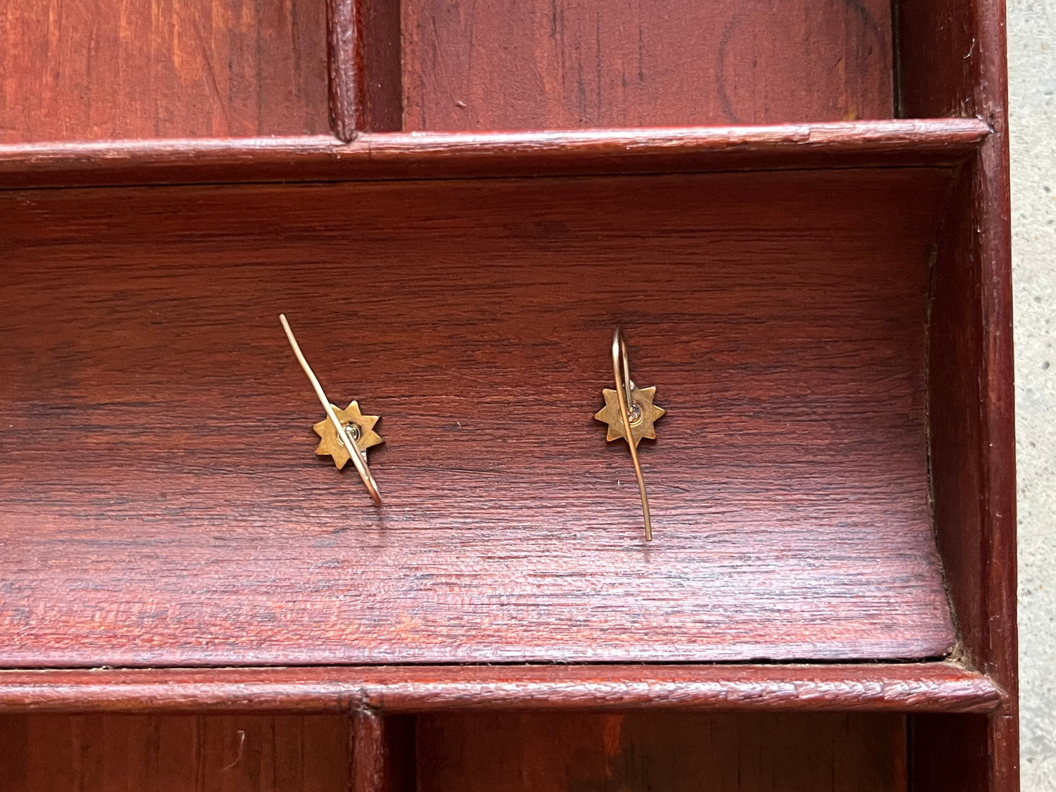 c. 1890s-1900s Star Earrings