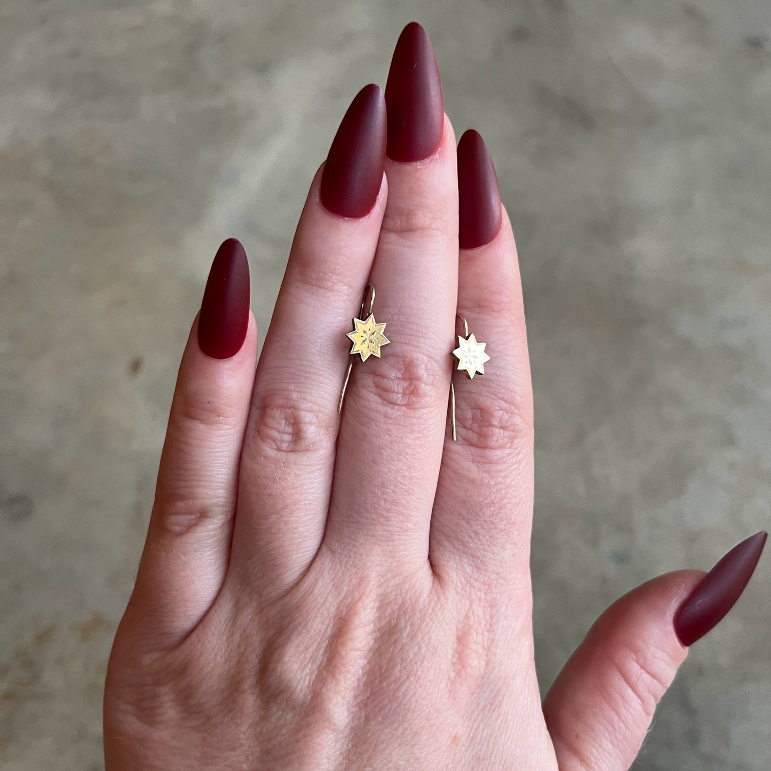 c. 1890s-1900s Star Earrings