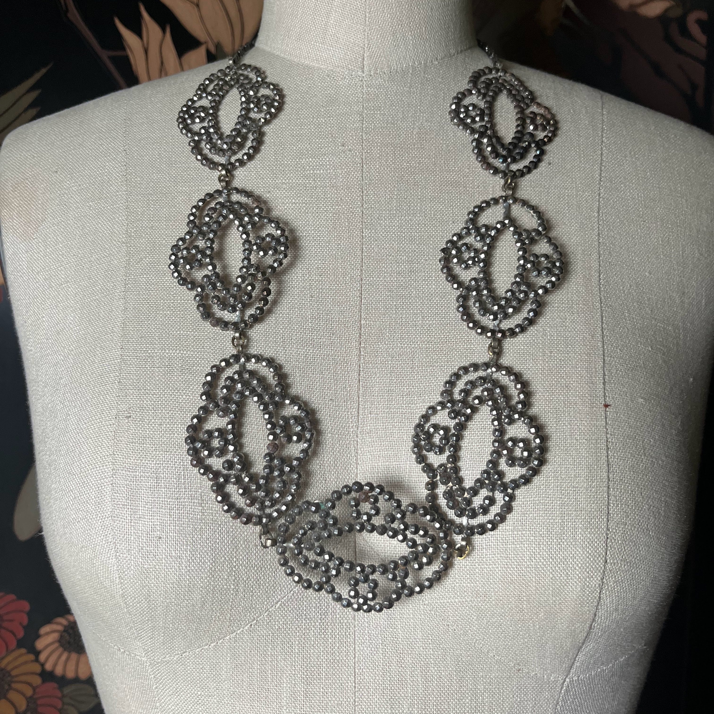 Late 19th-Early 20th c. Cut Steel Necklace