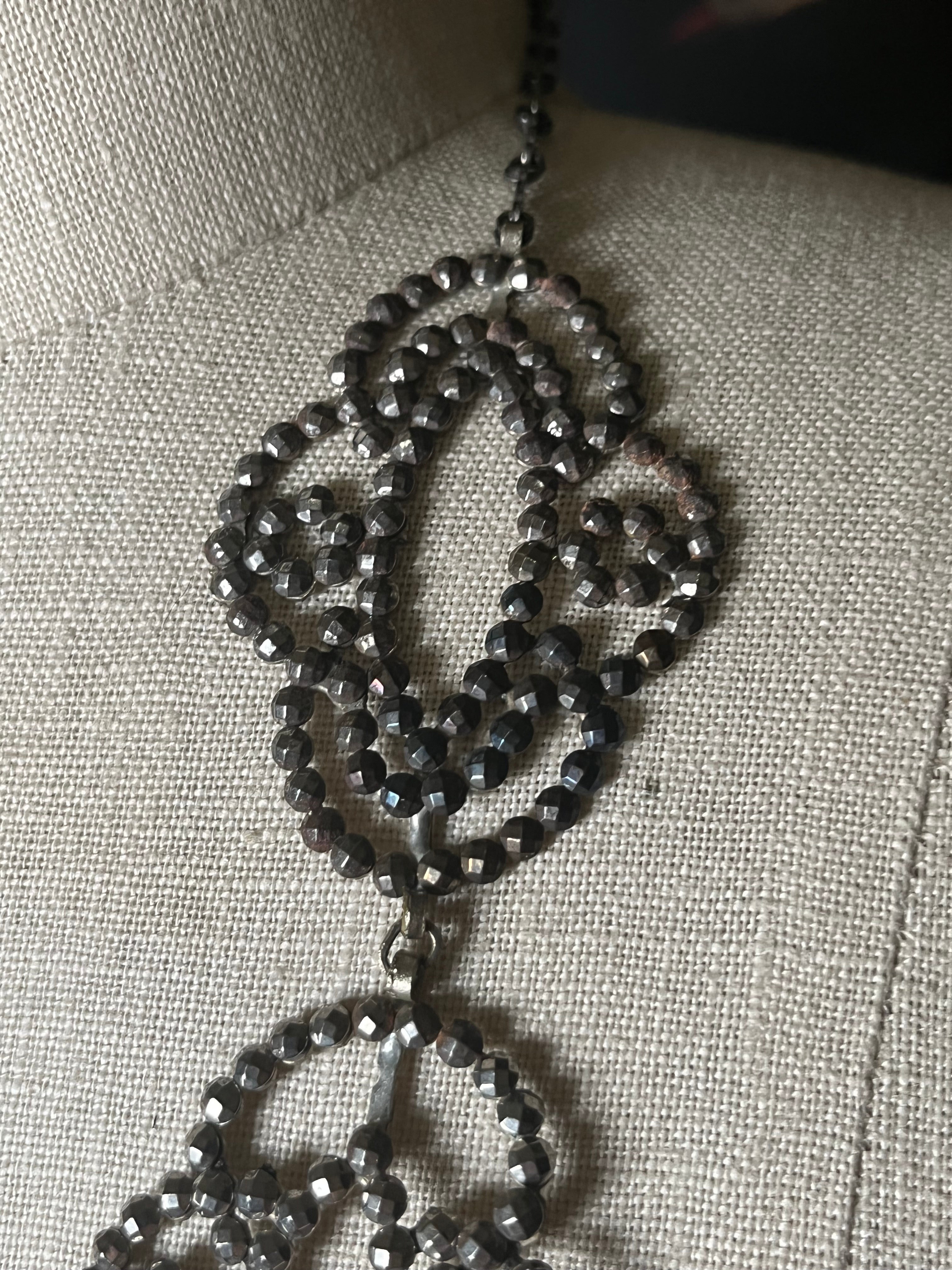 Late 19th-Early 20th c. Cut Steel Necklace