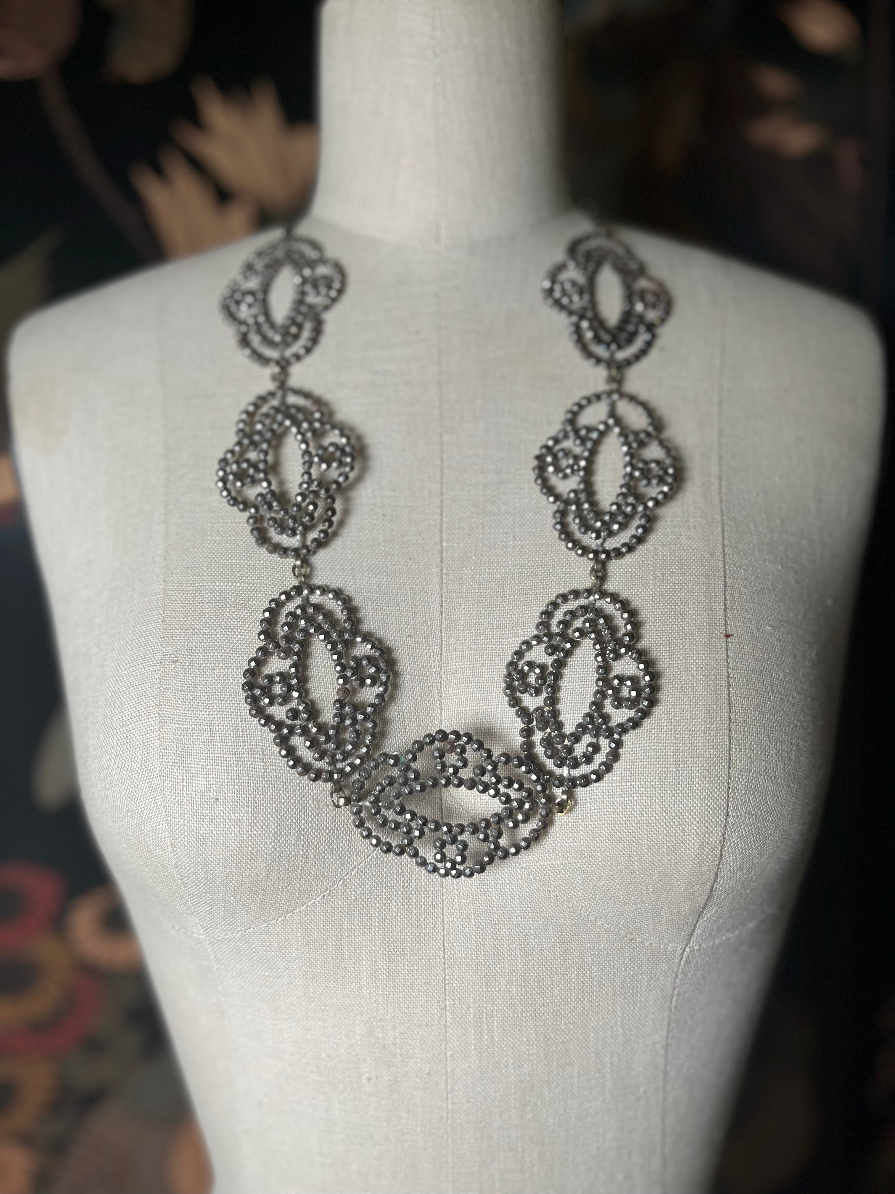 Late 19th-Early 20th c. Cut Steel Necklace