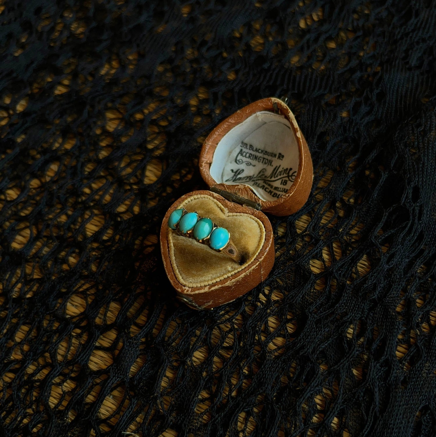 c. 1890s-1900s 10k Gold Turquoise Ring