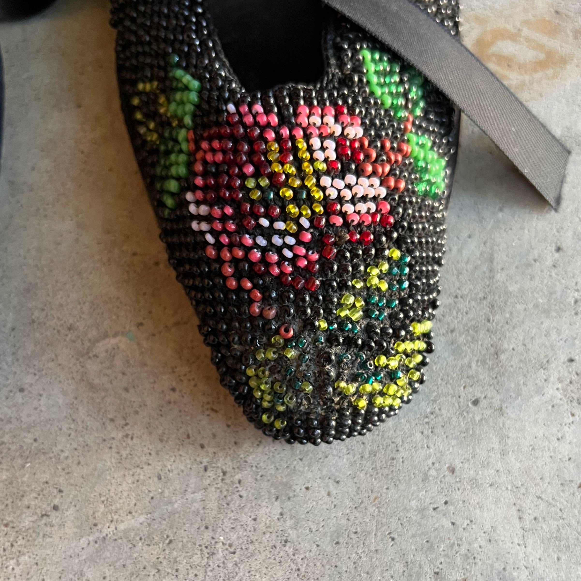 c. 1920s-1930s Beaded Shoes | Approx Sz. 8.5