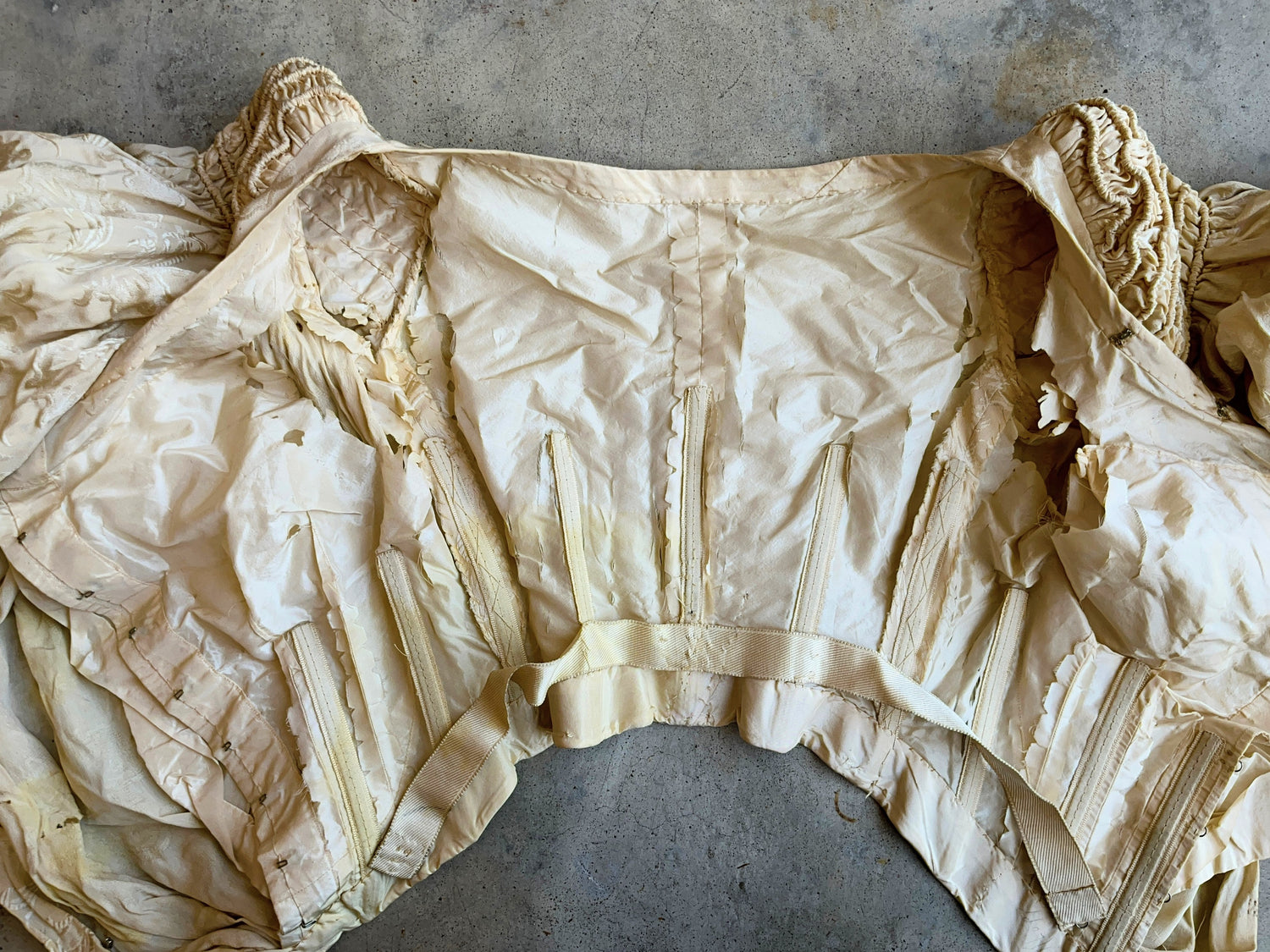 c. 1900s Cream Silk Dress