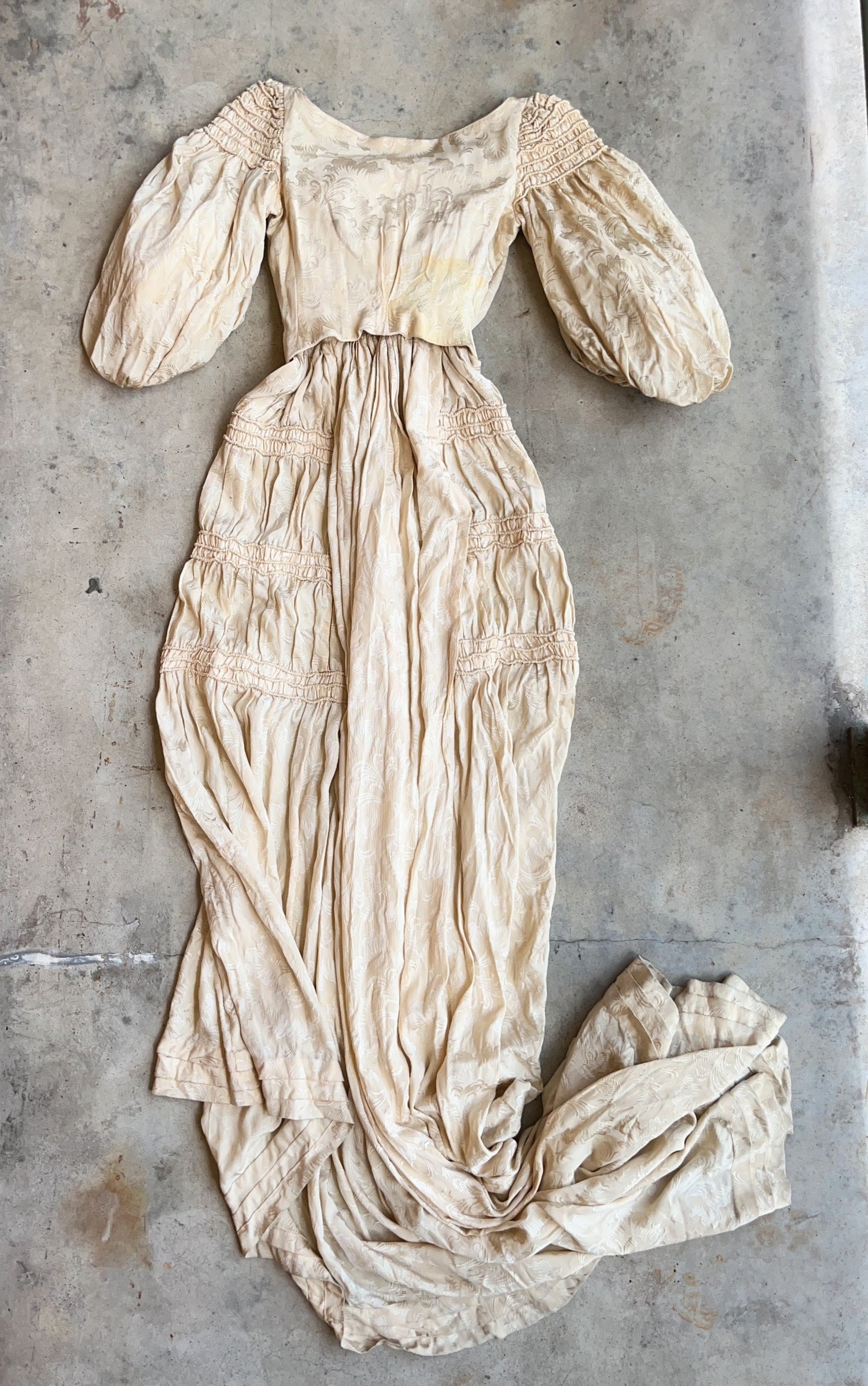 c. 1900s Cream Silk Dress