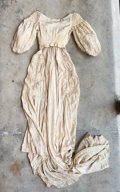 c. 1900s Cream Silk Dress