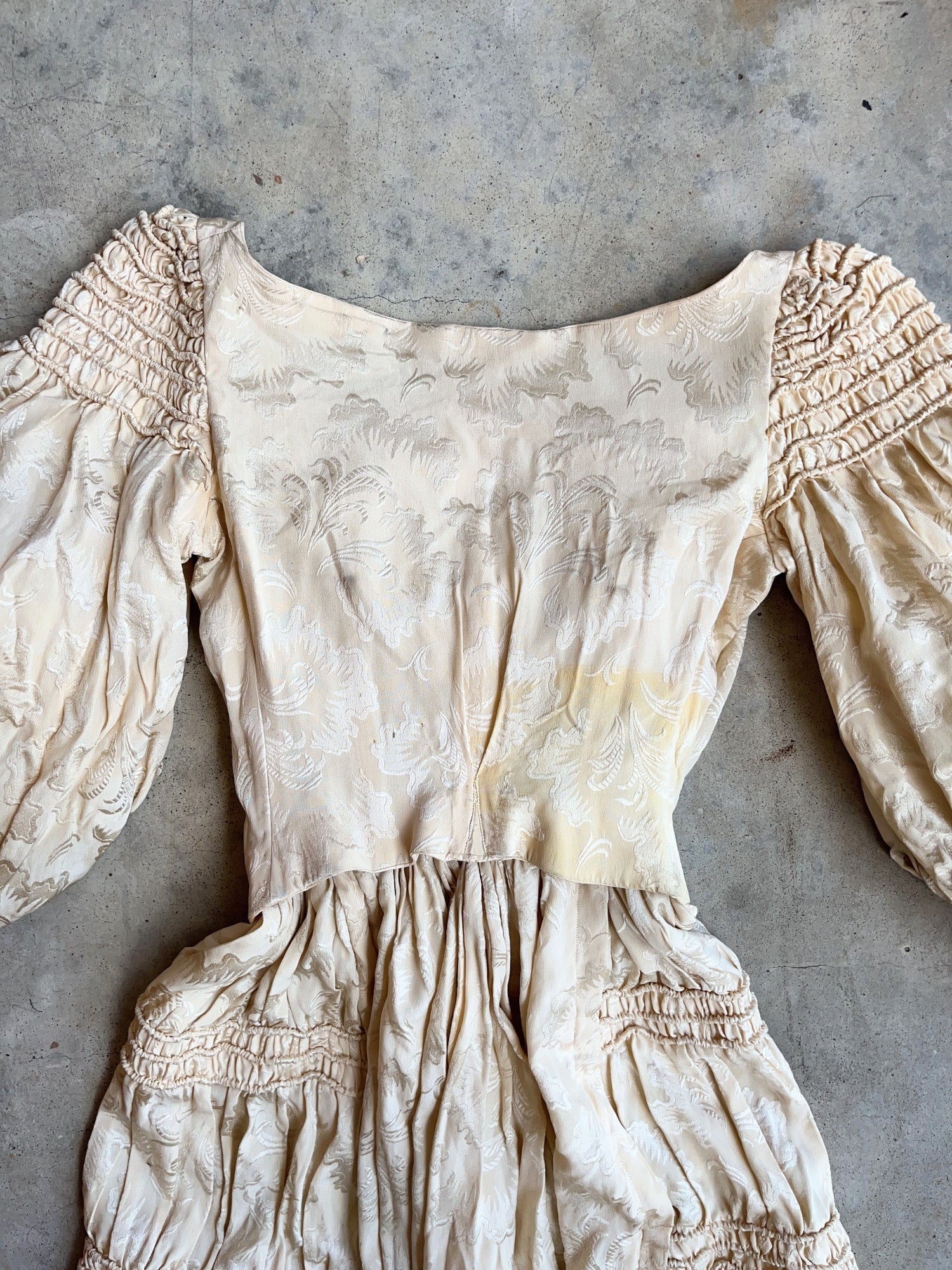 c. 1900s Cream Silk Dress