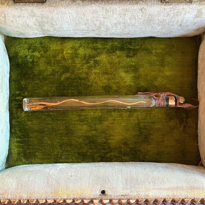 19th c. Large Glass Perfume Bottle (some remaining dried perfume)