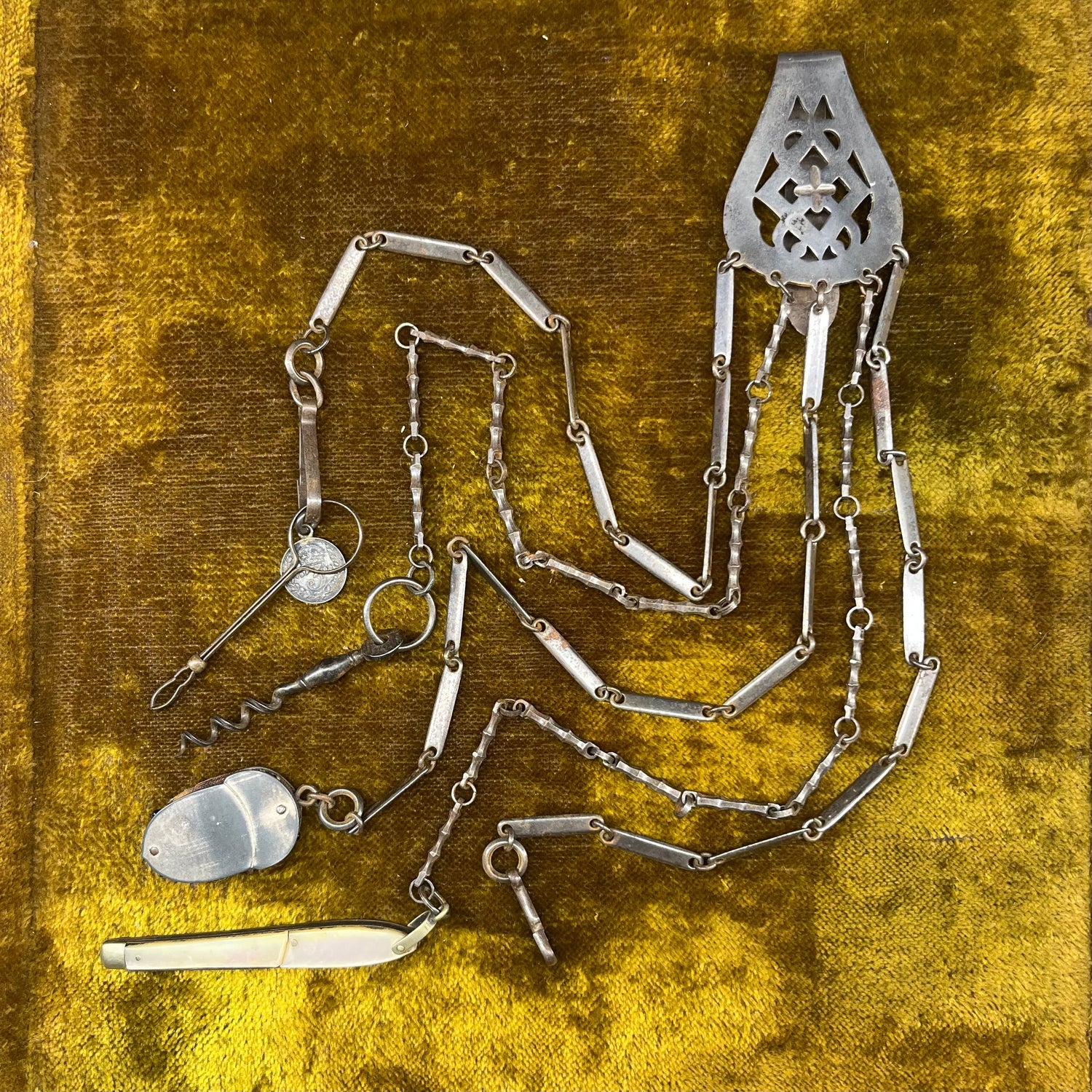 RESERVED - Georgian Steel Chatelaine