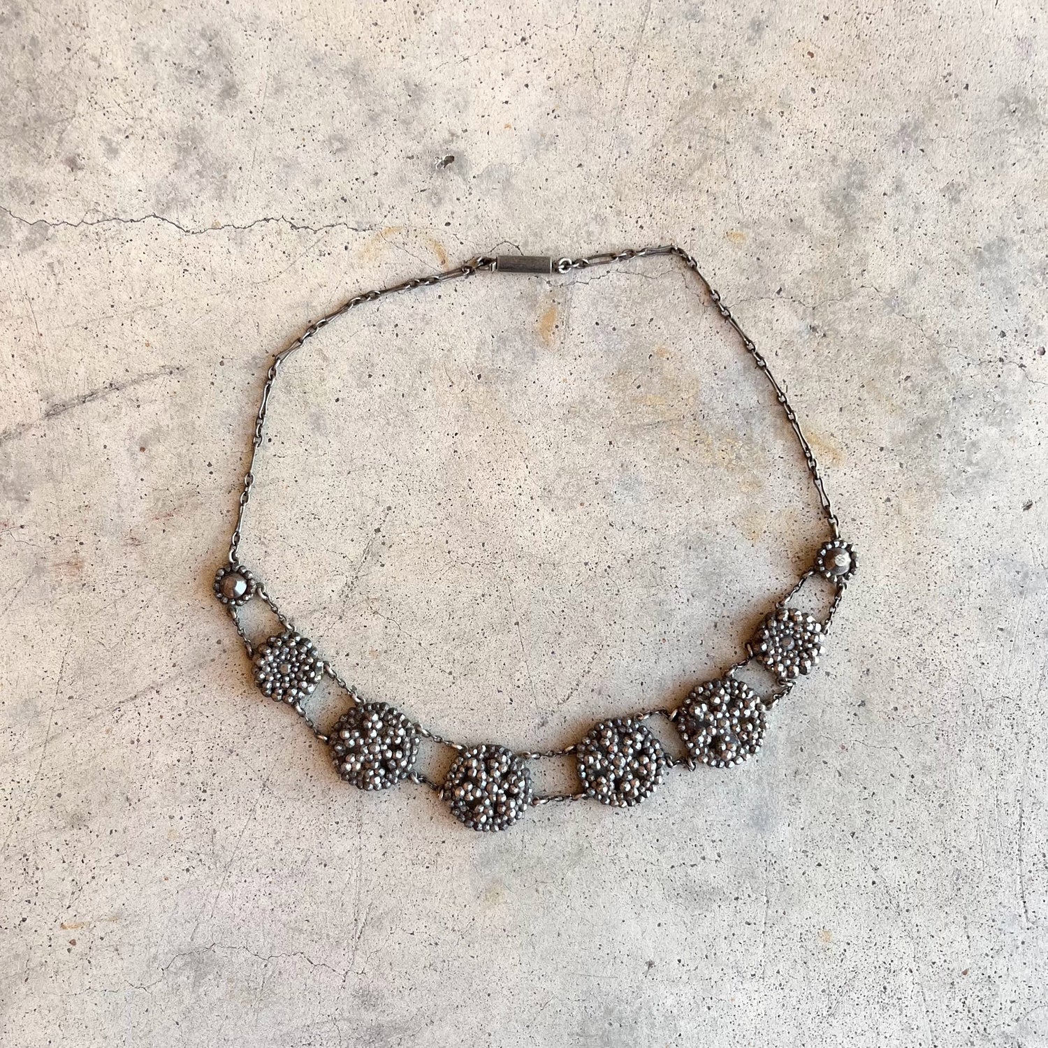 19th c. Cut Steel Choker Necklace