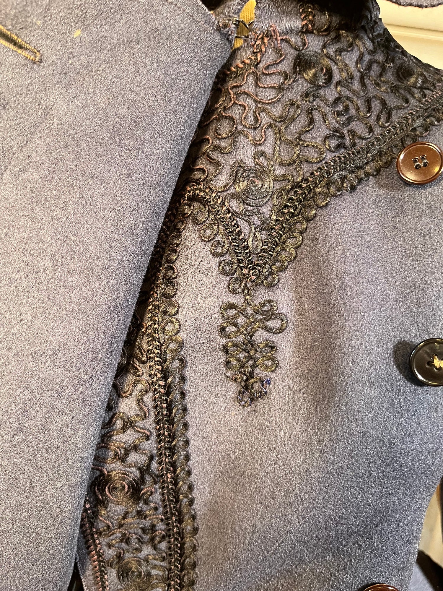 c. 1900s Blue Wool Jacket with Soutache