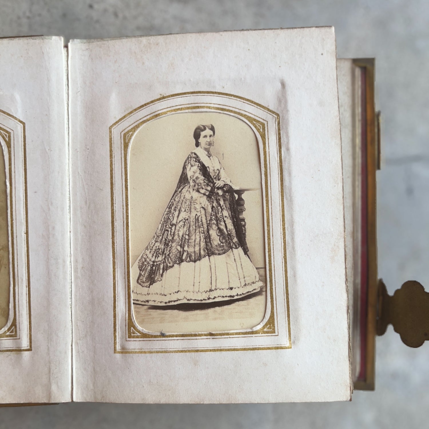 c. 1860s Leatherbound Photo Album w/ 49 Photographs
