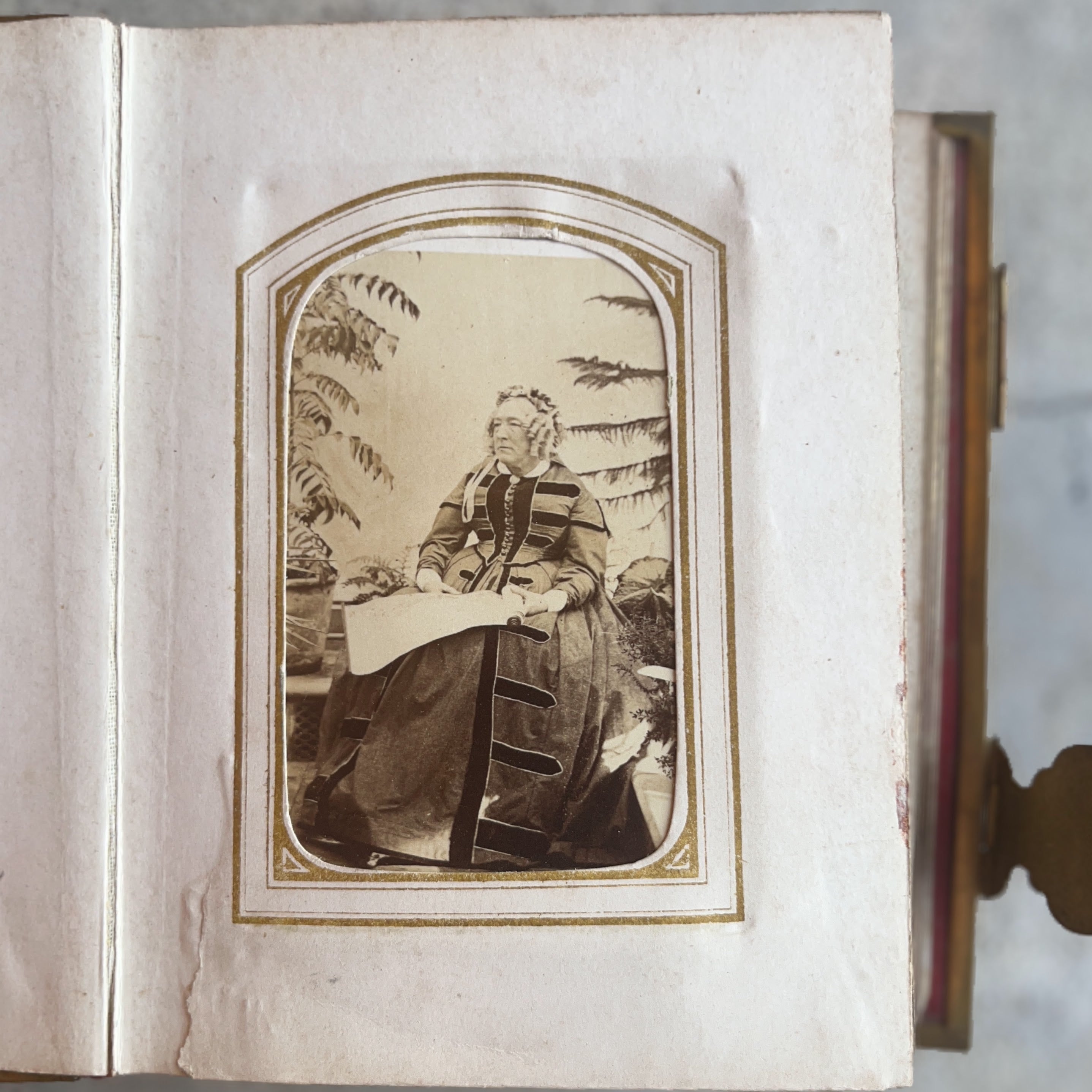 c. 1860s Leatherbound Photo Album w/ 49 Photographs