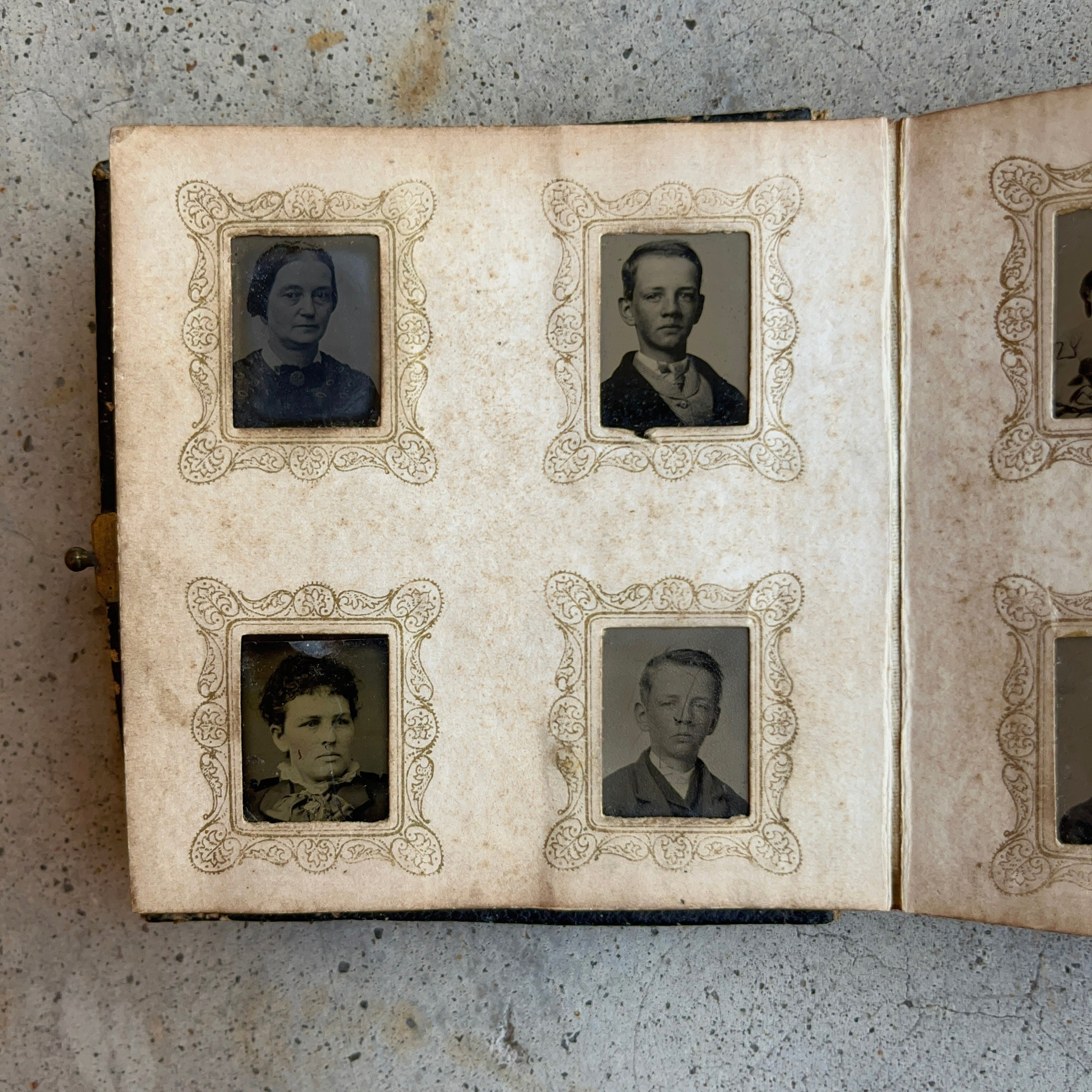 c. 1860s Miniature Gem Tintype Photo Album