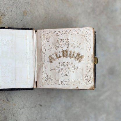 c. 1860s Miniature Gem Tintype Photo Album