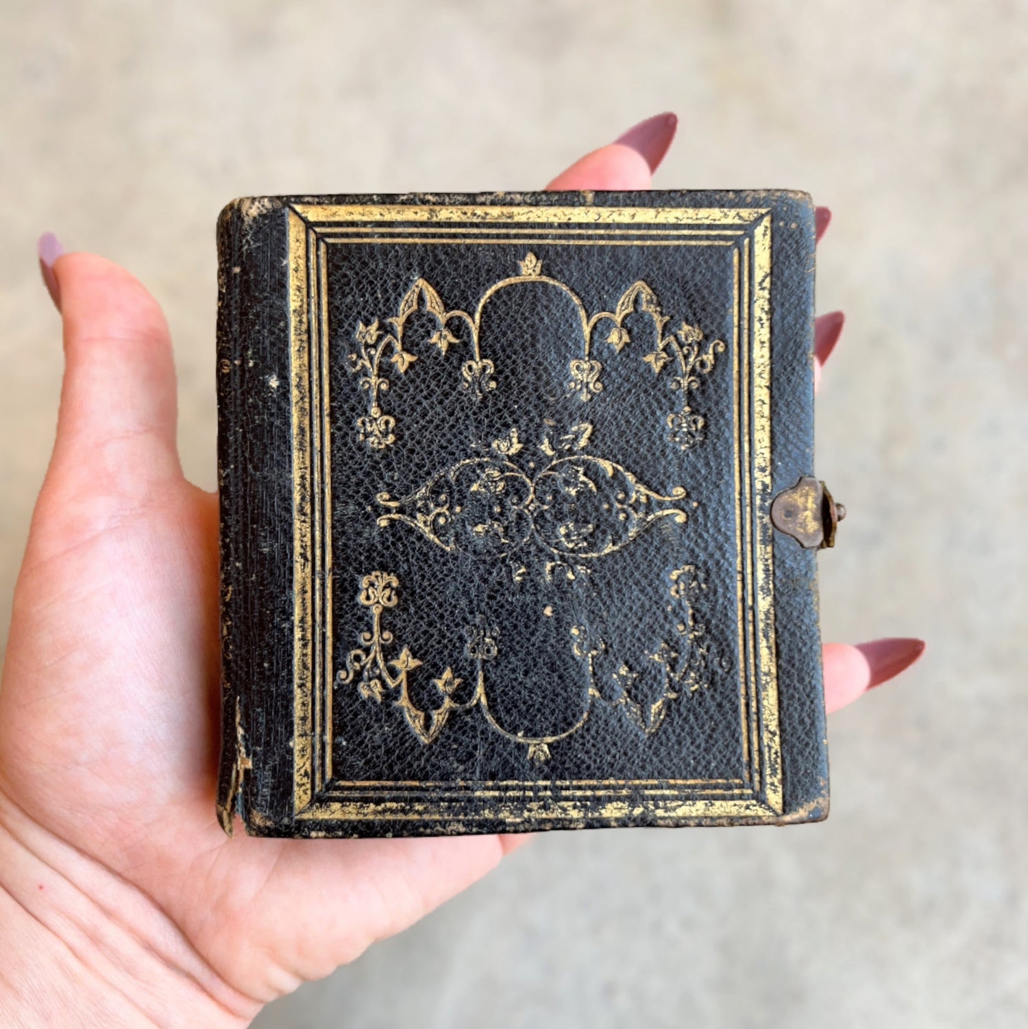 c. 1860s Miniature Gem Tintype Photo Album