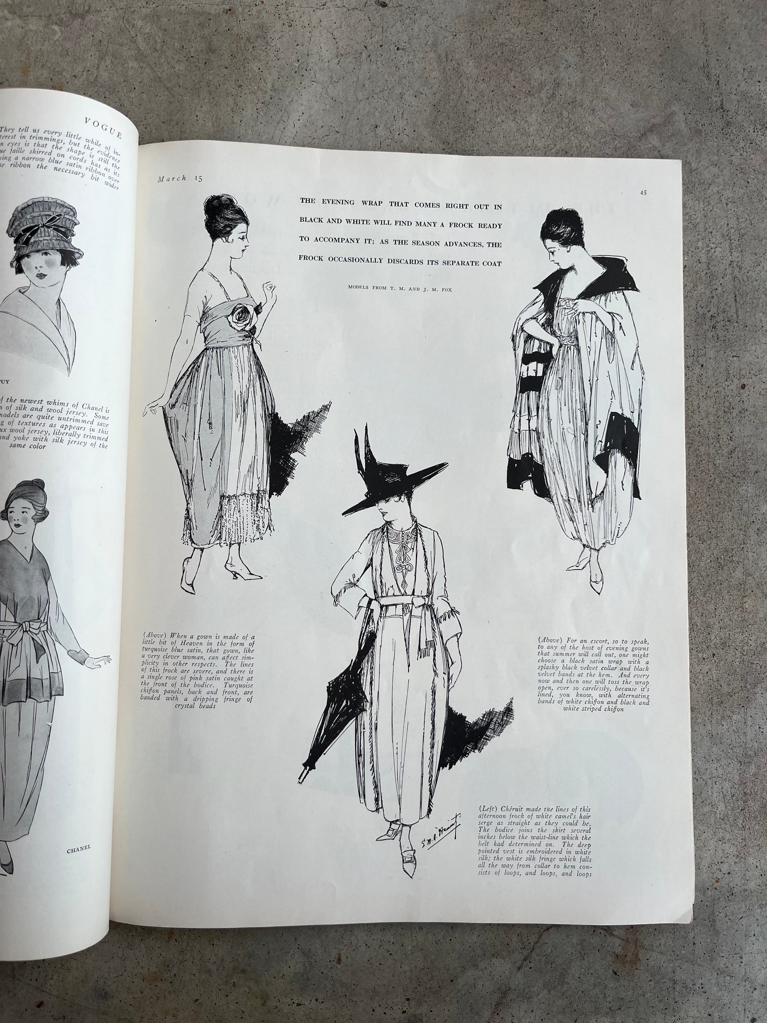 March 15, 1917 Vogue Magazine Spring Fashions