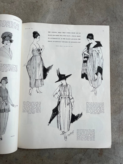 March 15, 1917 Vogue Magazine Spring Fashions