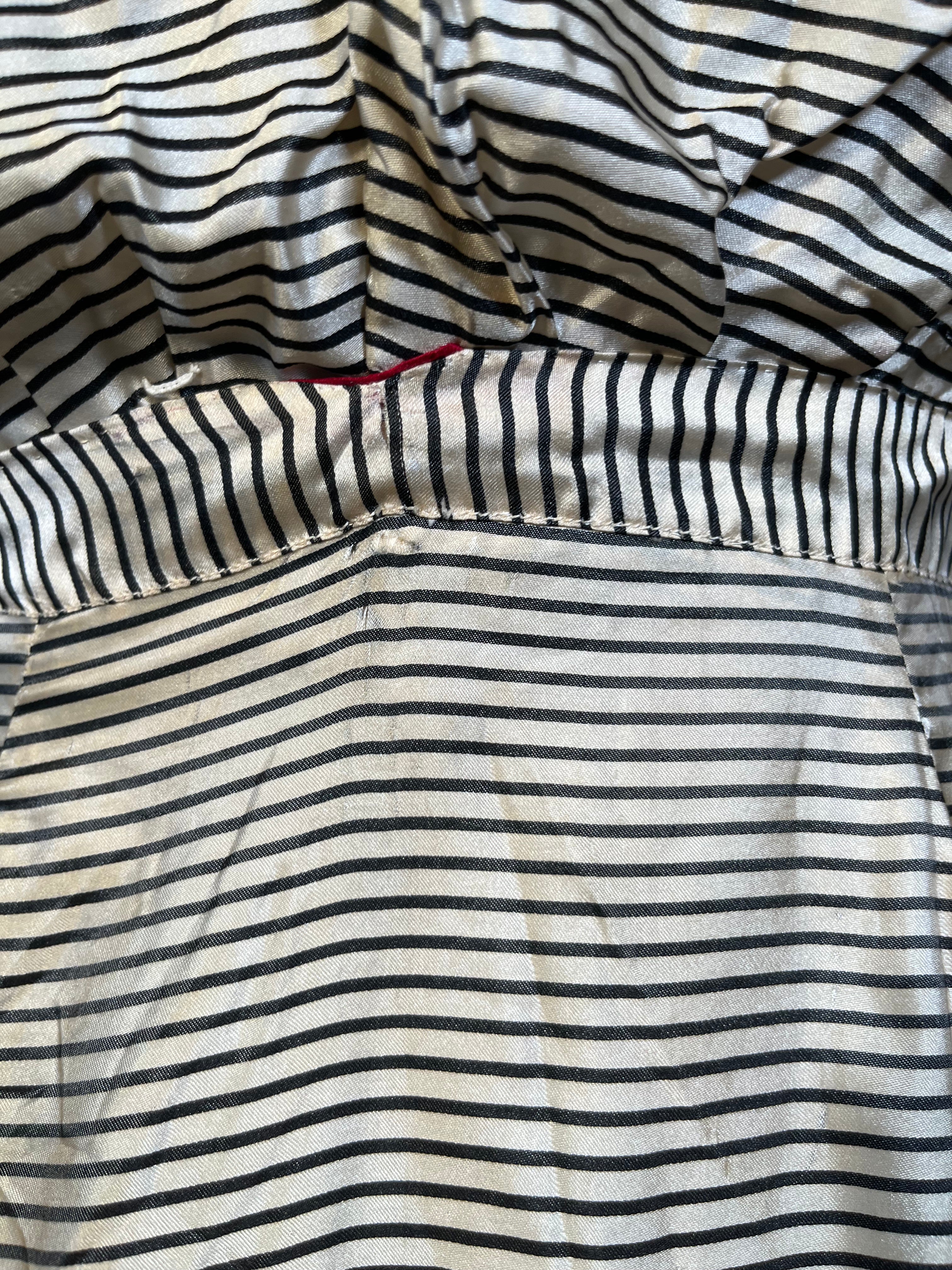 c. 1912 Silk Striped Dress
