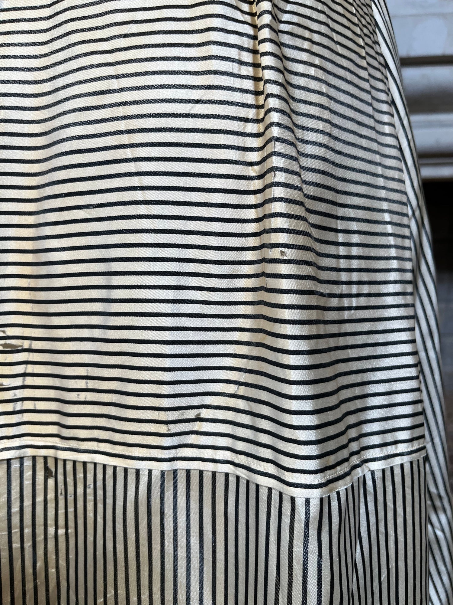 c. 1912 Silk Striped Dress