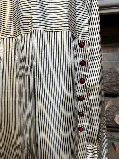 c. 1912 Silk Striped Dress