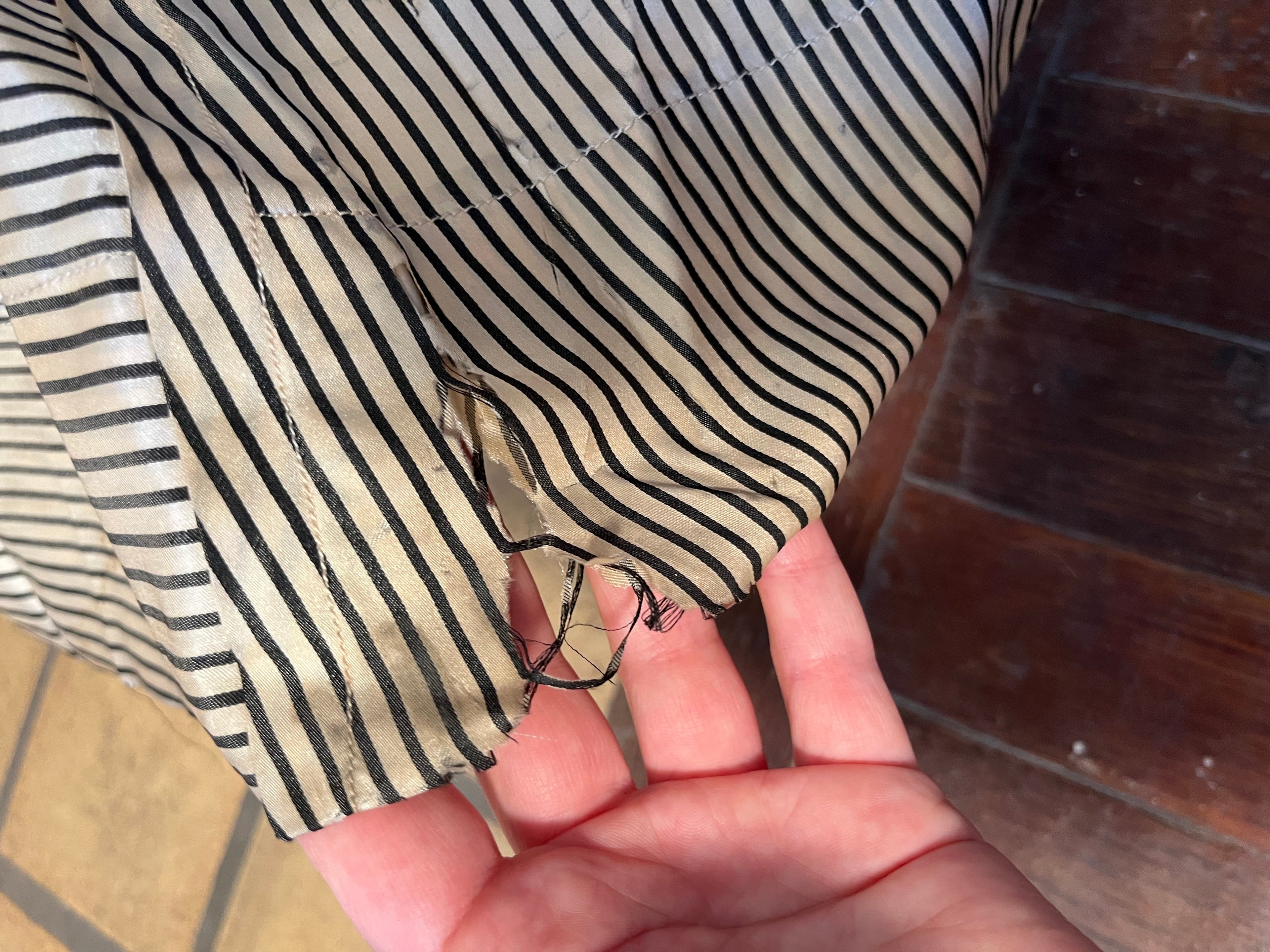 c. 1912 Silk Striped Dress