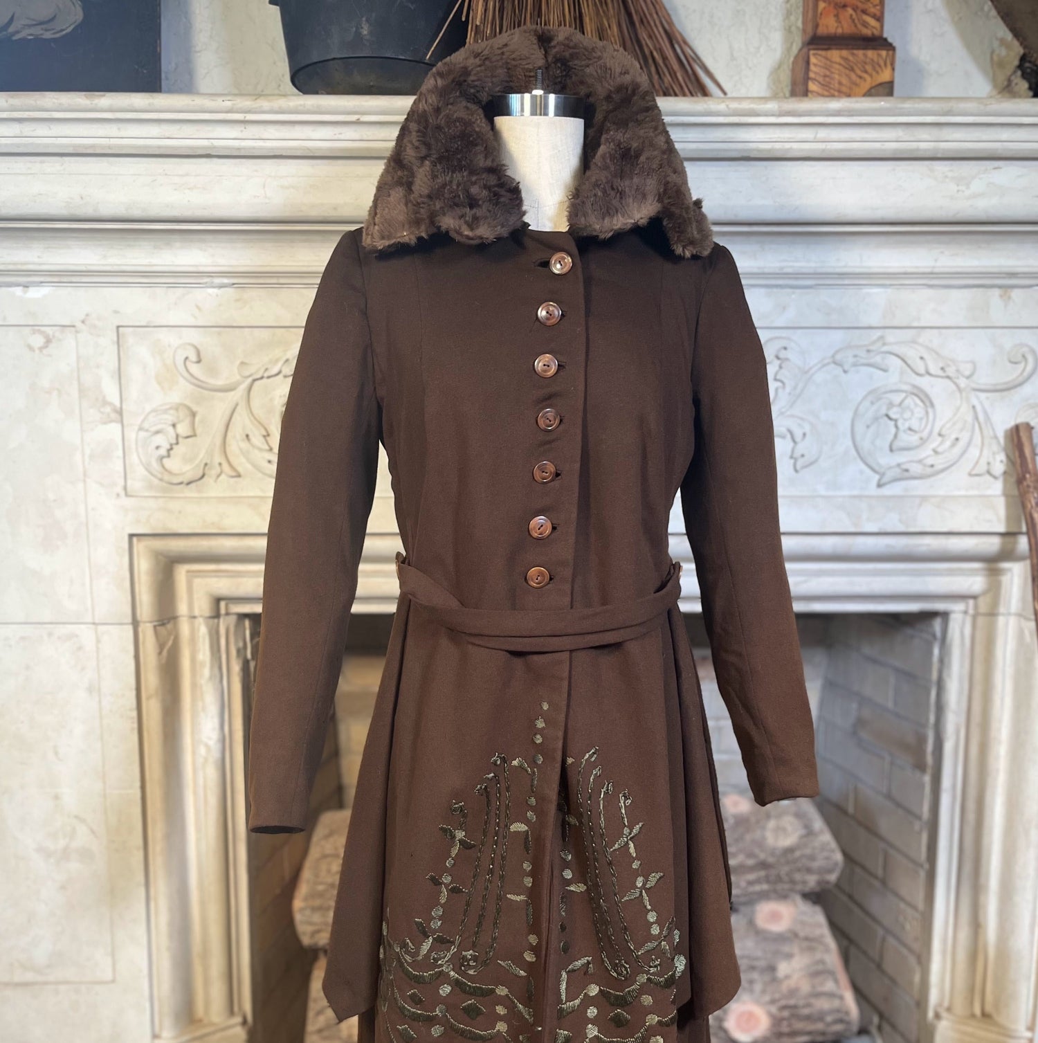 c. 19-teens Embroidered Wool Ladies&