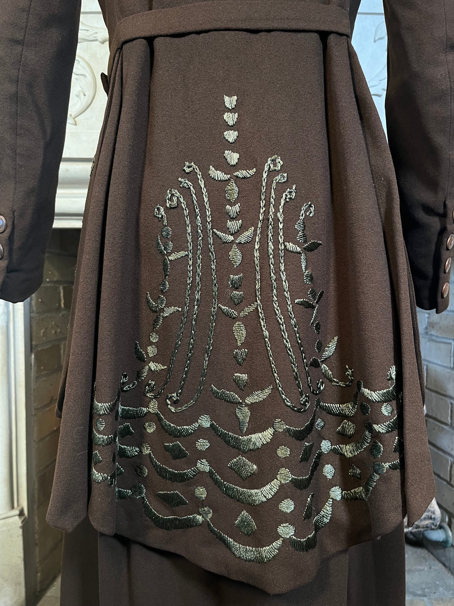 c. 19-teens Embroidered Wool Ladies&