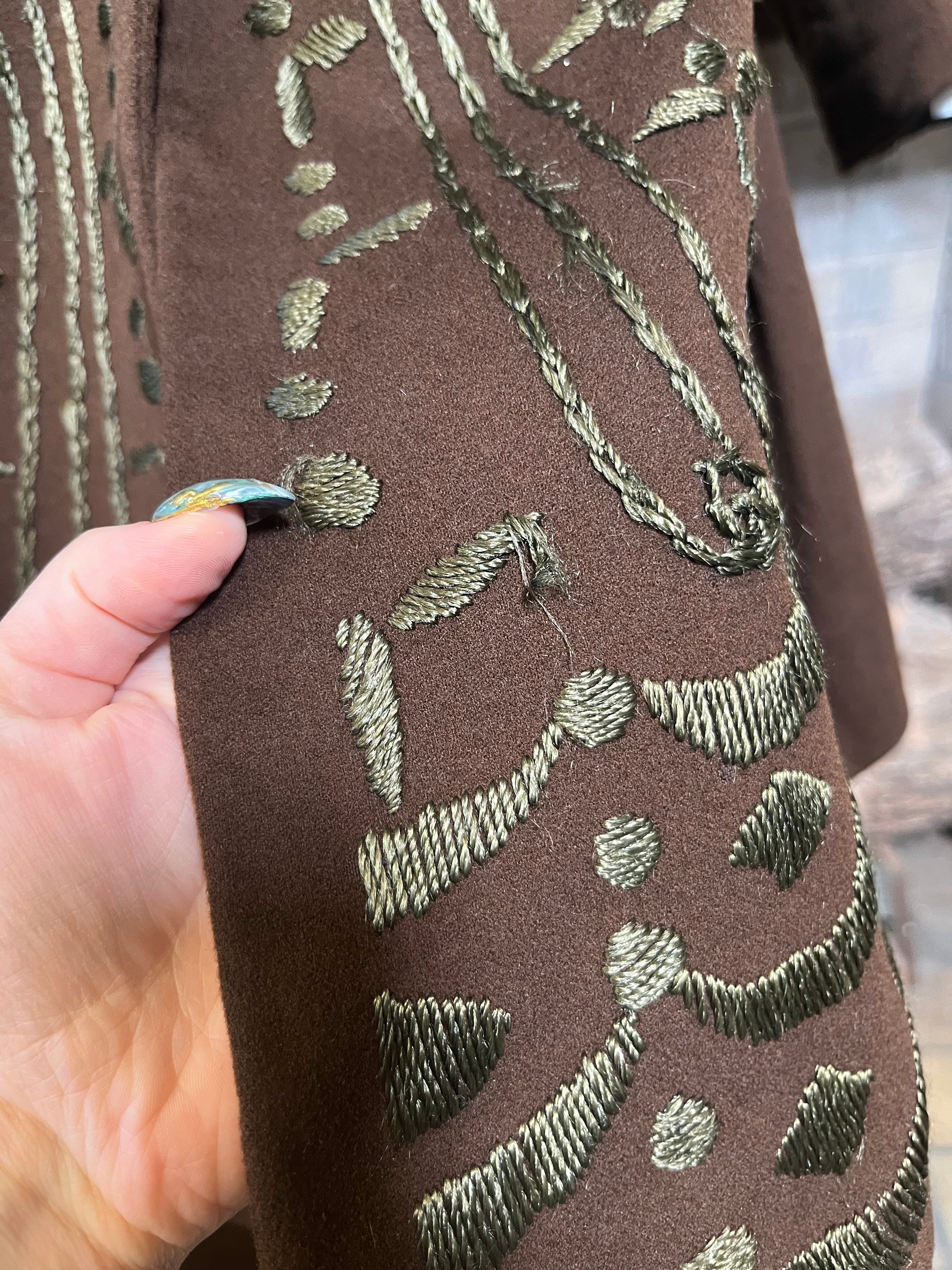 c. 19-teens Embroidered Wool Ladies&