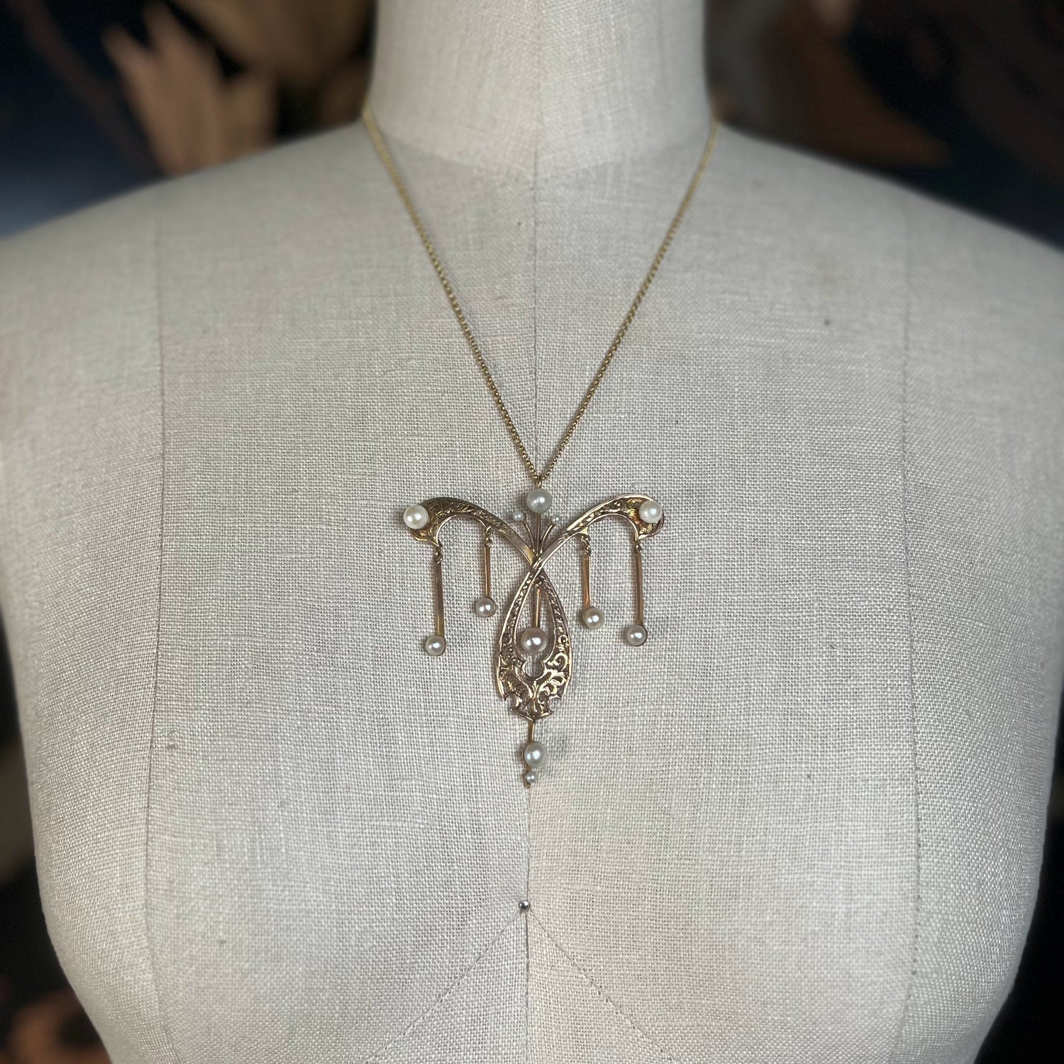 c. 1890s-1900s Art Nouveau Necklace