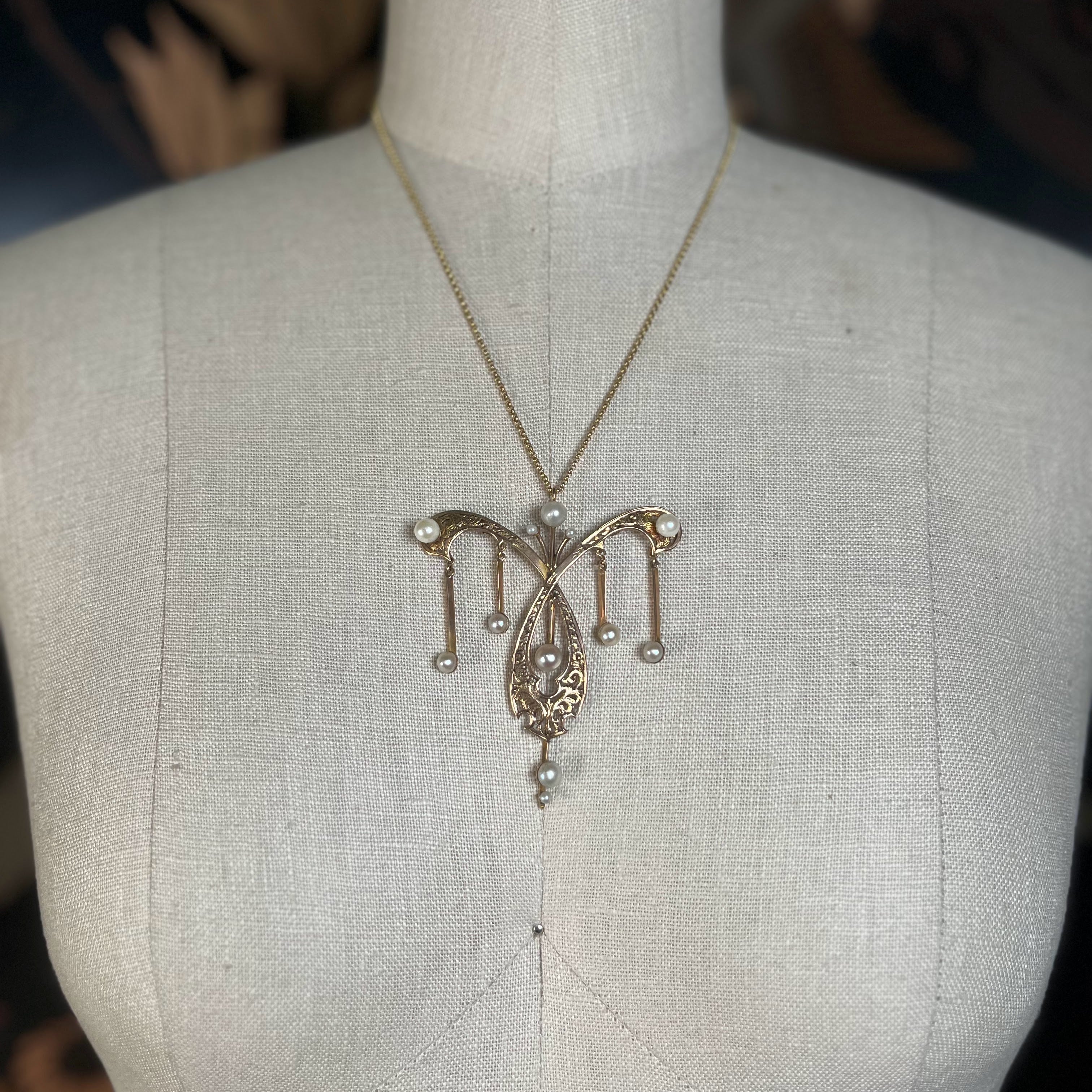 c. 1890s-1900s Art Nouveau Necklace