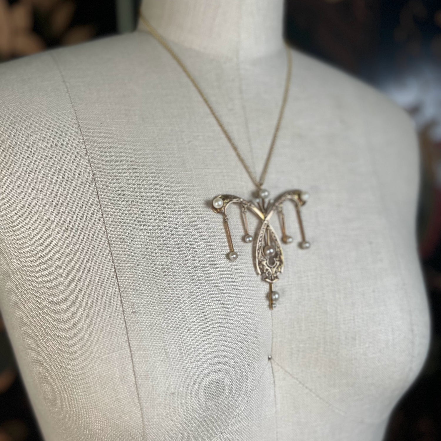 c. 1890s-1900s Art Nouveau Necklace