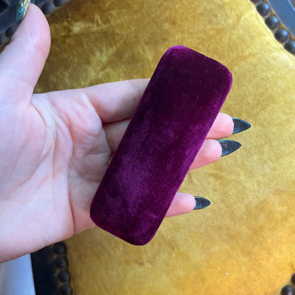 c. 1910s-1920s Silk Velvet Pin Box "The Mullen Boys"