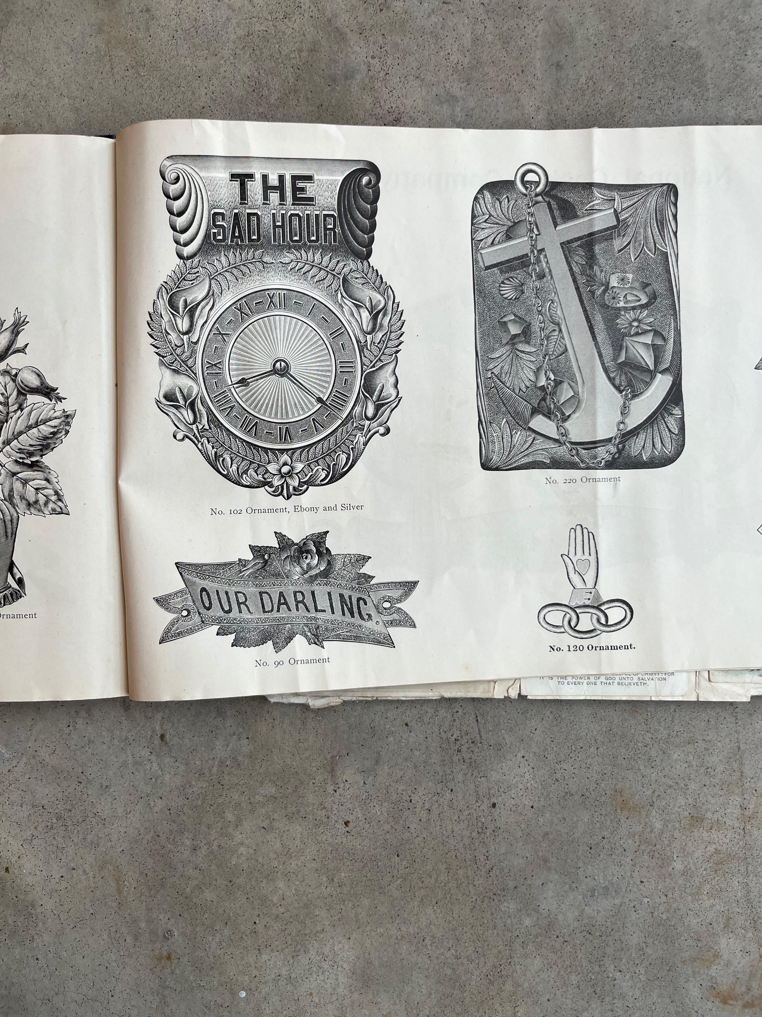 c. 1890 National Casket Co. Catalog Scrapbook
