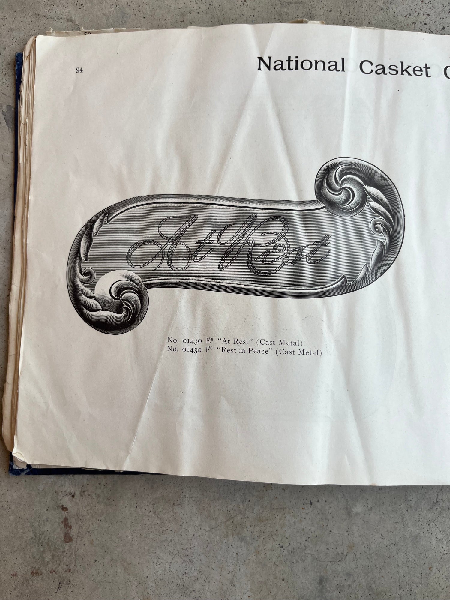c. 1890 National Casket Co. Catalog Scrapbook