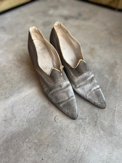 c. 1910s-1920s Lamé Pumps | Approx Sz 7
