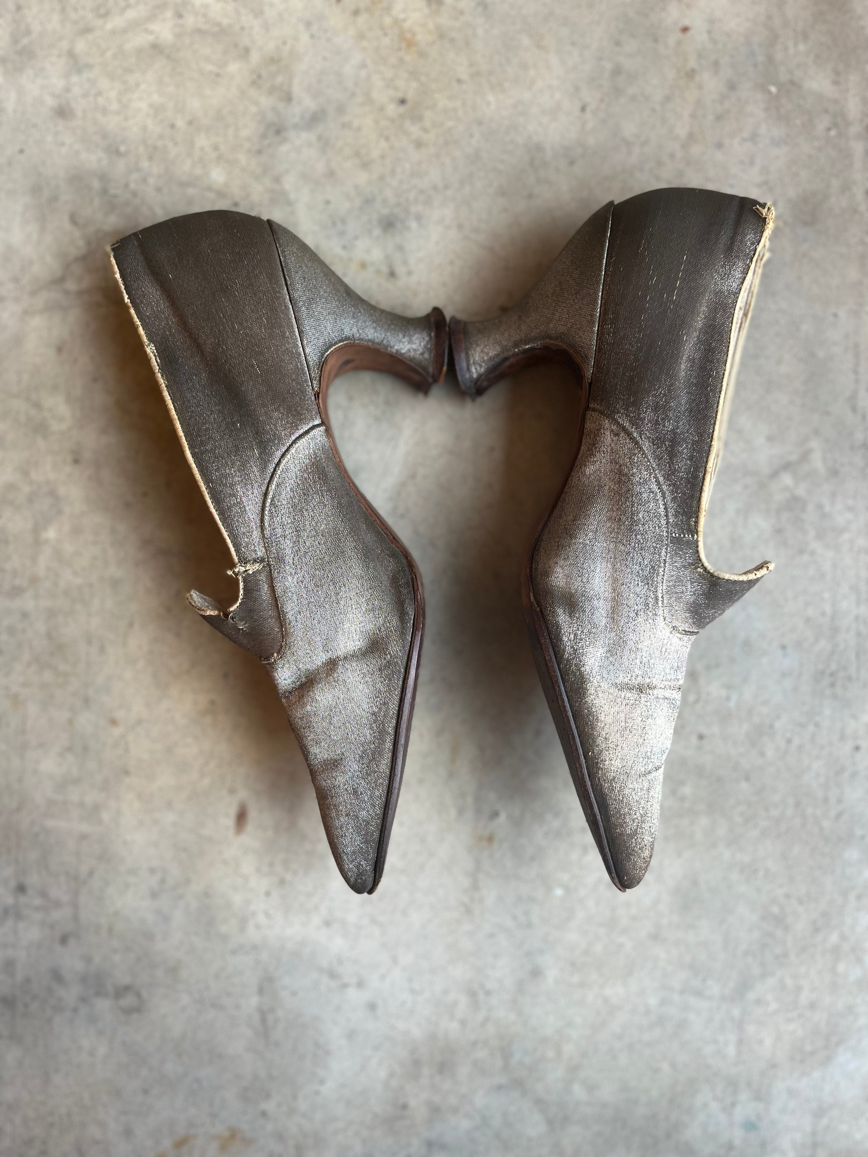 c. 1910s-1920s Lamé Pumps | Approx Sz 7
