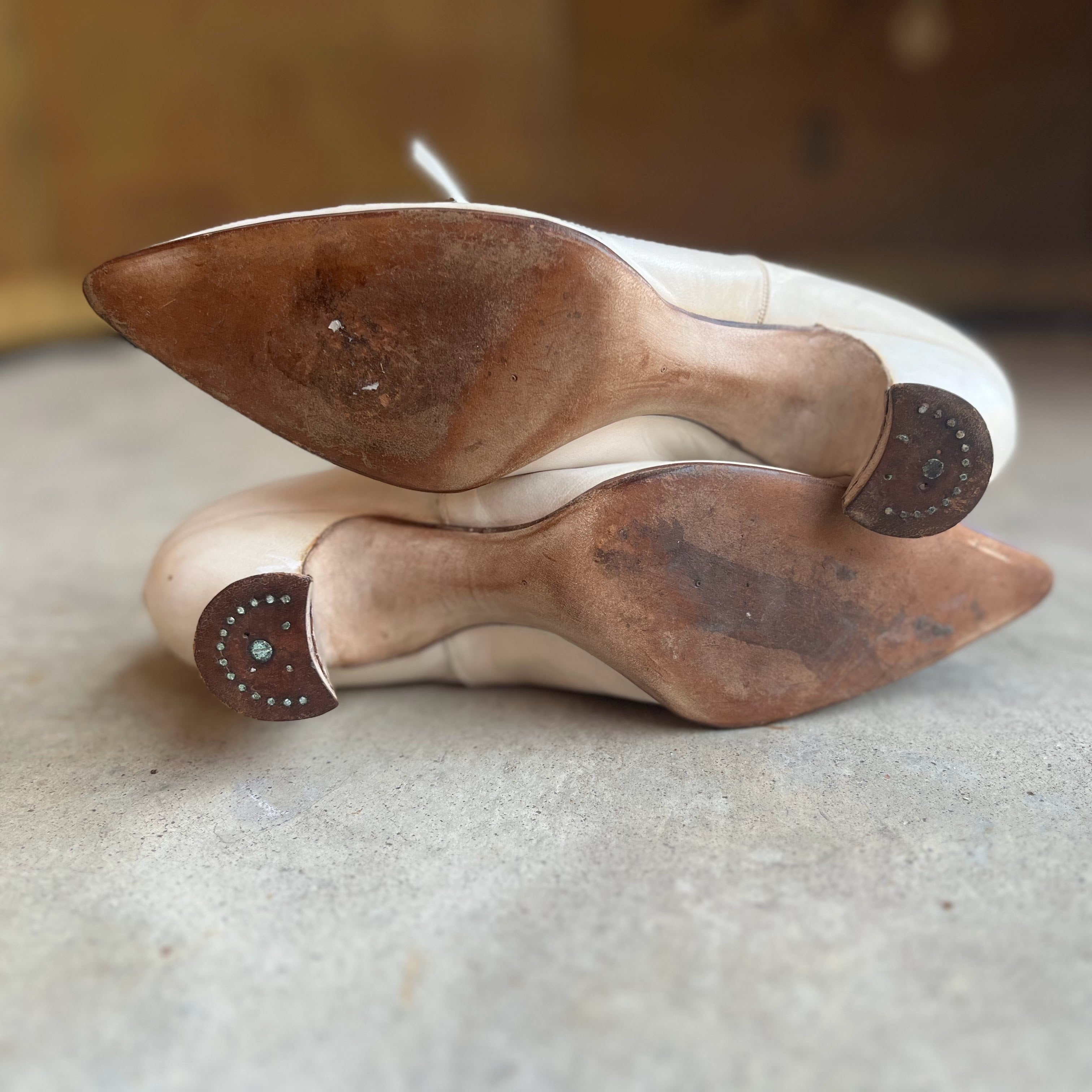 c. 1910s White Pumps | Approx Sz 5