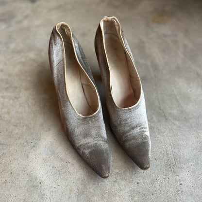c. 1910s-1920s Lamé Pumps | Approx Sz 7.5